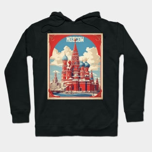 Moscow Russia Vintage Tourism Poster Hoodie